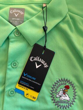 Callaway Opti-Dri Memorial Golf Tournament Polo Green XL NWT